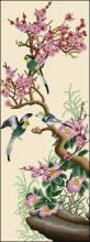 Схема вышивки крестом "Branch Of Sakury And Birds"
