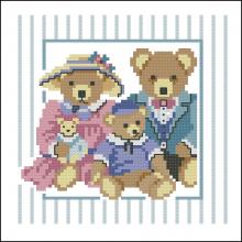Схема вышивки крестом "Berenfamilie"
