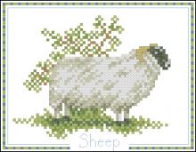 Схема вышивки крестом "Schaap"