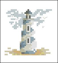 Схема вышивки крестом "Vuurtoren Blauw"