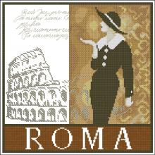 Схема вышивки крестом "Roma"