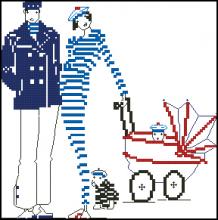 Схема вышивки крестом "Faire-Part"
