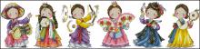 Схема вышивки крестом "The Traditional Dance Of Korea"
