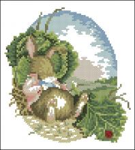 Схема вышивки крестом "Cabbage Bunny"