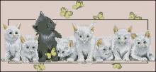 Схема вышивки крестом "Butterfly Kittens"