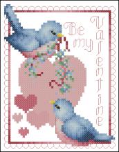 Схема вышивки крестом "Be My Valentine"