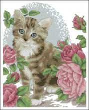 Схема вышивки крестом "Petals And Purrs"