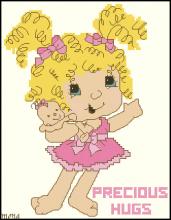 Схема вышивки крестом "Precious Hugs"