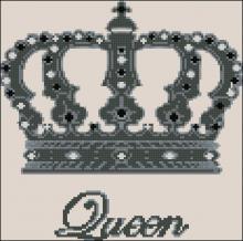 Схема вышивки крестом "Корона-Queen"