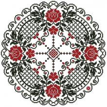 Схема вышивки крестом "Red Black Roses"