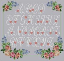 Схема вышивки крестом "Ricamare Alphabet"
