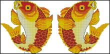 Схема вышивки крестом "Golden Fish"