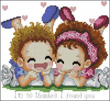 Схема вышивки крестом "Im So Thanked I Found You"
