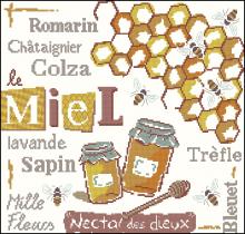 Схема вышивки крестом "Le Miel"