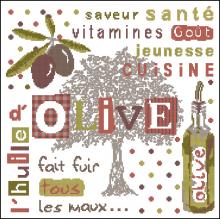 Схема вышивки крестом "L'huile D'olive"