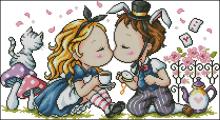 Схема вышивки крестом "Alice And Bunny Boy"