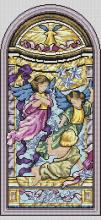Схема вышивки крестом "Stained Glass Angels"