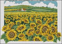 Схема вышивки крестом "Sunflower Field"