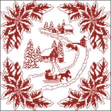 Схема вышивки крестом "Toile De Jouy Pillow"