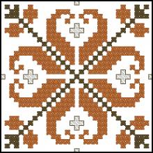 Схема вышивки крестом "Traditional Bulgarian Motif"