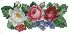 Схема вышивки крестом "Triple Rose"
