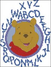 Схема вышивки крестом "Circled Pooh Abc"