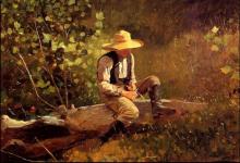Схема вышивки крестом "Whittling Boy"