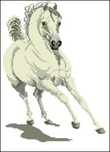 Схема вышивки крестом "White Stallion"