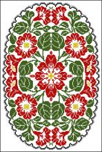 Схема вышивки крестом "Яркие Цветы"