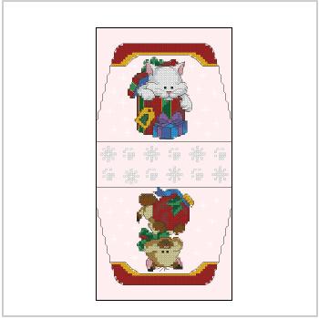Схема вышивки крестом "Новогодние Котята"