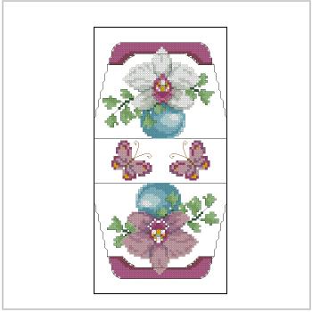 Схема вышивки крестом "Орхидеи"