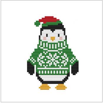 Схема вышивки крестом "Christmas Penguin Ornament"