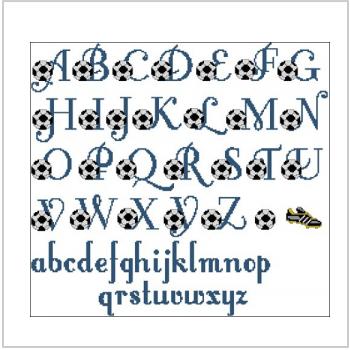 Схема вышивки крестом "Алфавит Футбольный (Abc)"