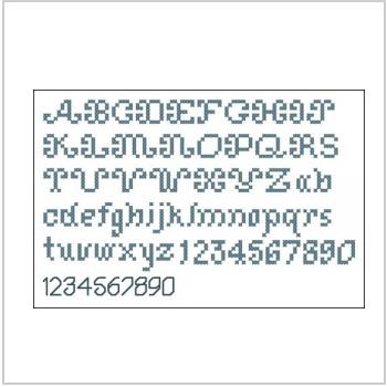 Схема вышивки крестом "Birth Sampler Alphabets"