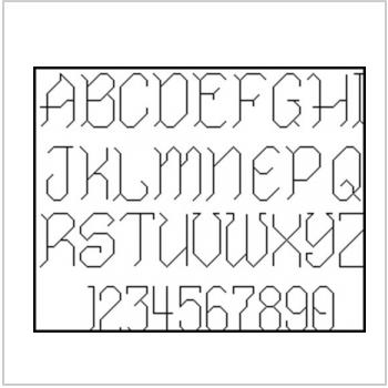 Схема вышивки крестом "Алфавит (Английские Заглавные И Цифры)"