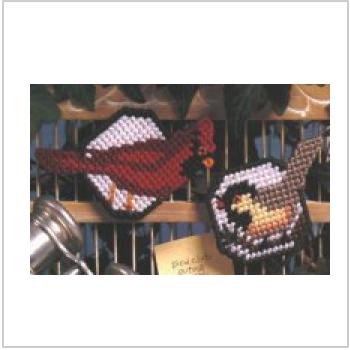 Схема вышивки крестом "Магнитики с птичками"