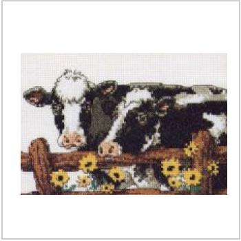 Схема вышивки крестом "Две коровы"