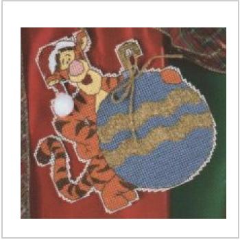 Схема вышивки крестом "Тигра с подарком"