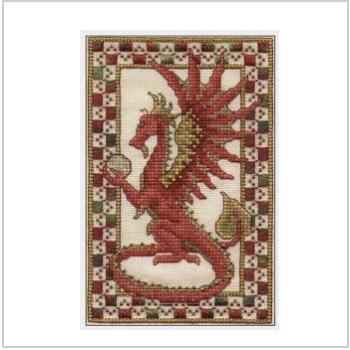 Схема вышивки крестом "Красный дракон вариант 3"