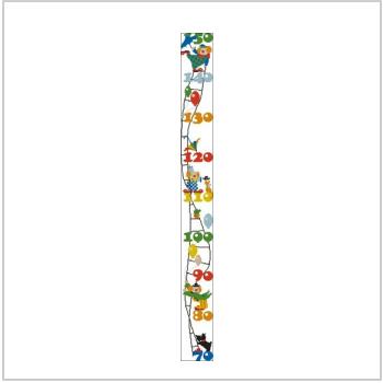 Схема вышивки крестом "Детский Ростомер С Клоунами"