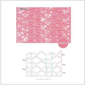 Схема узора крючком Соломонов узел 0089