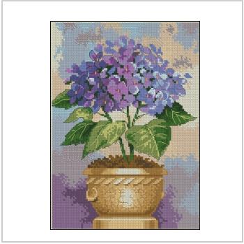 Схема вышивки крестом "Hydrangea in Bloom"