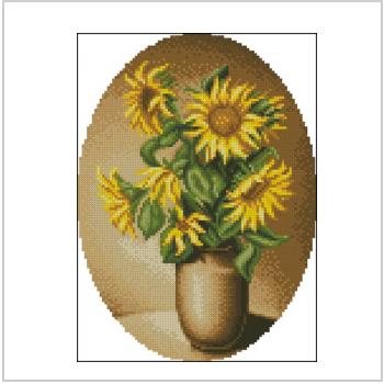 Схема вышивки крестом "Sunflowers small model"