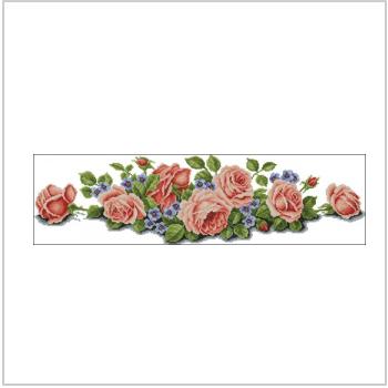 Схема вышивки крестом "Розы (горизонтальная вышивка)"