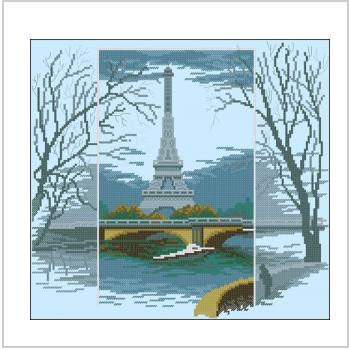 Схема вышивки крестом "La Tour Eiffel"