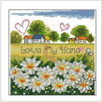 Схема вышивки крестом "Love My Home"