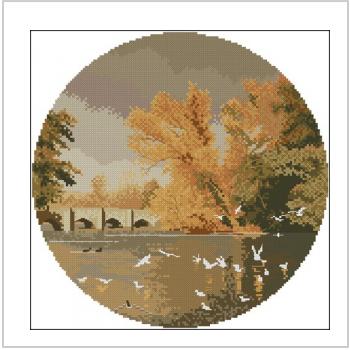 Схема вышивки крестом "Autumn Reflections"