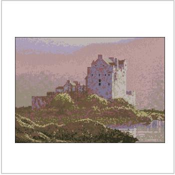 Схема вышивки крестом "Dawn Mist at Eilean Donan"