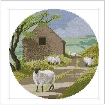 Схема вышивки крестом "Sheep track"