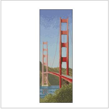 Схема вышивки крестом "Golden Gate Bridge"